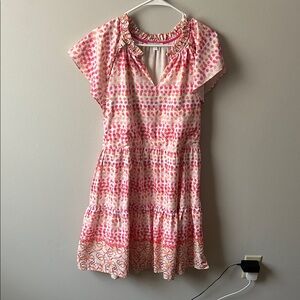 Jade Pink and White Mini Dress